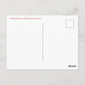 Glücklicher Welttag des Schneemans! Postkarte (Rückseite)