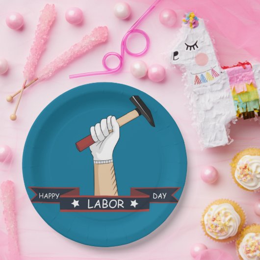 Glücklicher Werktag Pappteller (Party)