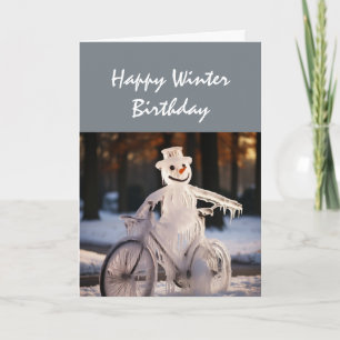 Glücklicher Winter Geburtstag Humor Lustiger Schne Karte