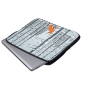 Glücklicher Winter mit Waldlandschaft und Fuchs Laptopschutzhülle (Vorne Knopf)