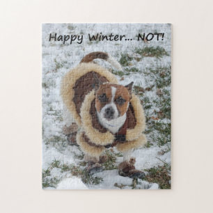 Glücklicher Winter nicht!Chihuahua Puzzle
