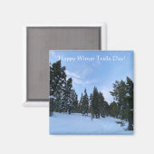 Glücklicher Winterwandertag! Magnet (Vorderseite/Rückseite)