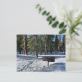 Glücklicher Winterwandertag! Postkarte (Stehend Vorderseite)