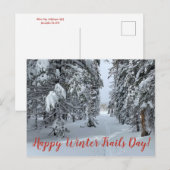 Glücklicher Winterwandertag! Postkarte (Vorne/Hinten)