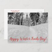 Glücklicher Winterwandertag! Postkarte (Vorne/Hinten)