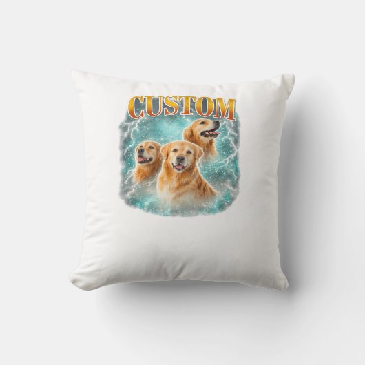 Glücklicher Wolkenhund Kissen (Vorderseite)