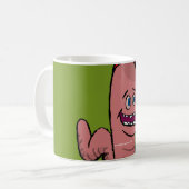 Glücklicher Wurm Kaffeetasse (Vorderseite Links)