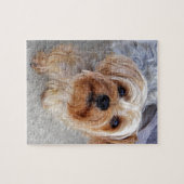 Glücklicher Yorkie Welpe Puzzle (Horizontal)