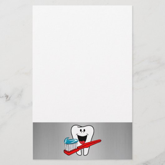 glücklicher Zahn Briefpapier (Vorderseite)