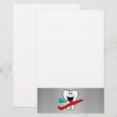 glücklicher Zahn Briefpapier (Vorne/Hinten)