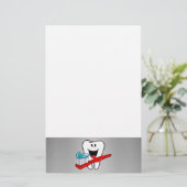 glücklicher Zahn Briefpapier (Stehend Vorderseite)