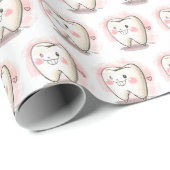 Glücklicher Zahn Geschenkpapier (Rolleneckpunkt)