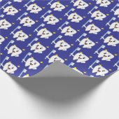 Glücklicher Zahn mit Zahnbürste Geschenkpapier (Ecke)