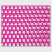 Glücklicher Zahn mit Zahnbürste Geschenkpapier (Flach)