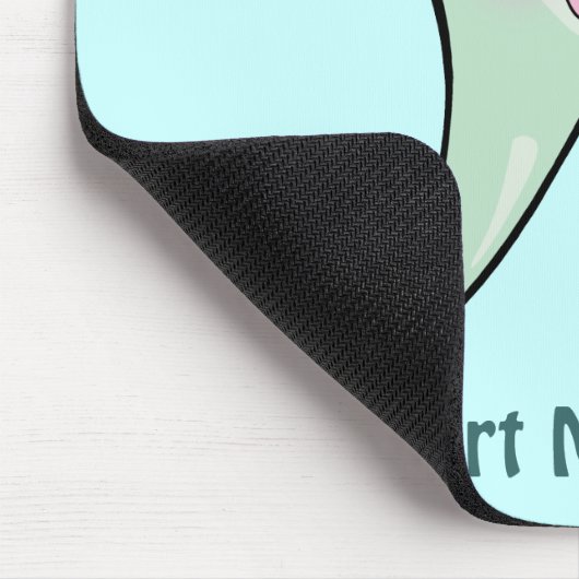 Glücklicher Zahn personalisiert (irgendein Name) Mousepad (Ecke)