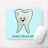 Glücklicher Zahn personalisiert (irgendein Name) Mousepad (Mit Mouse)