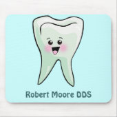 Glücklicher Zahn personalisiert (irgendein Name) Mousepad (Vorne)