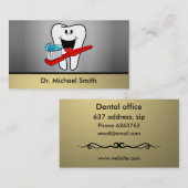 Glücklicher Zahn Visitenkarte (Vorne/Hinten)