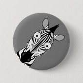 GLÜCKLICHER ZEBRA-KNOPF BUTTON (Vorderseite)