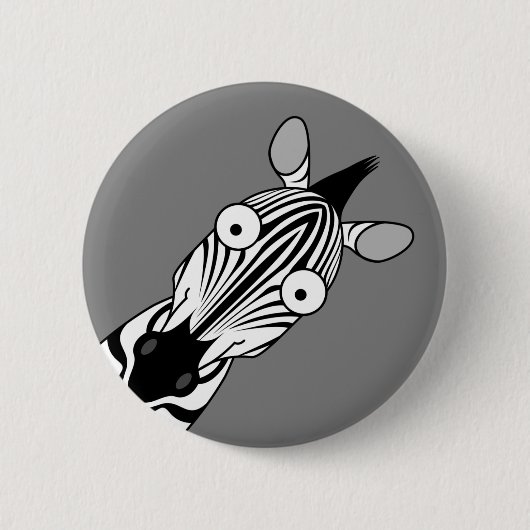 GLÜCKLICHER ZEBRA-KNOPF BUTTON (Vorderseite)