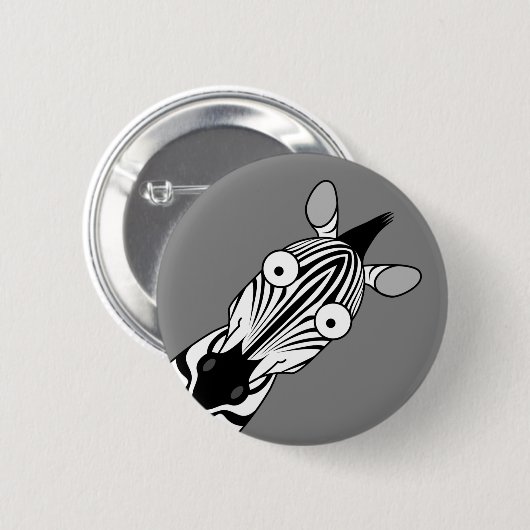 GLÜCKLICHER ZEBRA-KNOPF BUTTON (Vorne & Hinten)