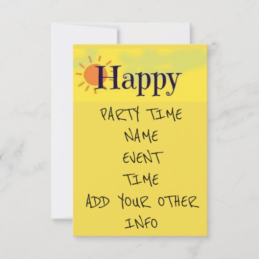 **GLÜCKLICHER ZUGANG*** **VERANSTALTUNG** & **PART EINLADUNG (Vorderseite)