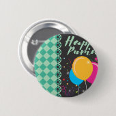 glücklicher Zweck Button (Vorne & Hinten)