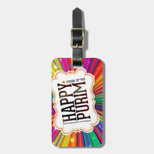 glücklicher Zweck Gepäckanhänger (Vorderseite vertikal)