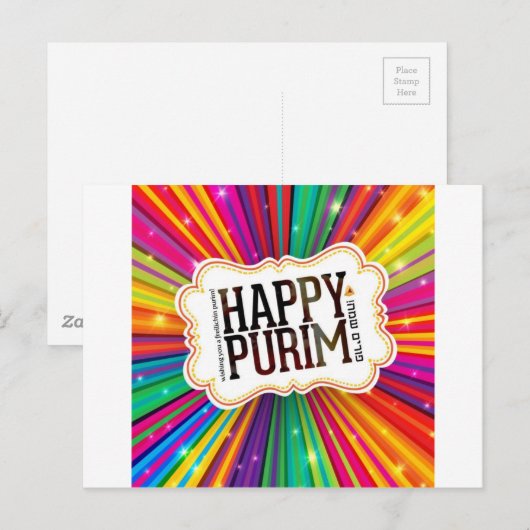 glücklicher Zweck Postkarte (Vorne/Hinten)