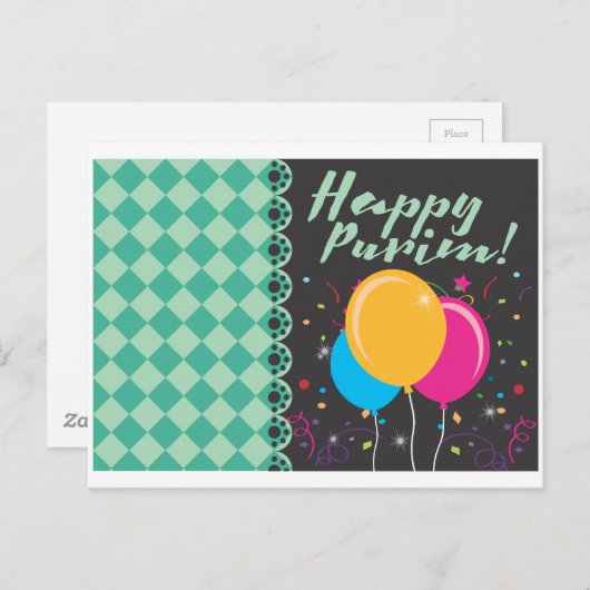 glücklicher Zweck Postkarte (Vorne/Hinten)