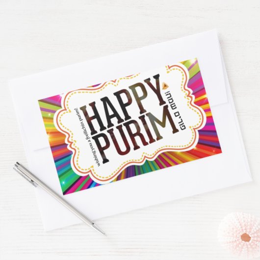 glücklicher Zweck Rechteckiger Aufkleber (Umschlag)