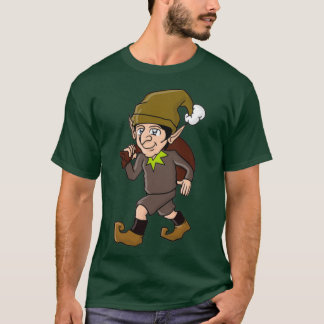 Glücklicher Zwerg braune Kappe T T-Shirt