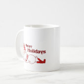 Glücklicher Zwergen-Feiertag Lustig Kaffeetasse (Vorderseite Links)