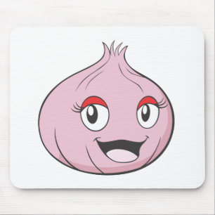 Glücklicher Zwiebel-Gemüse-Cartoon Mousepad