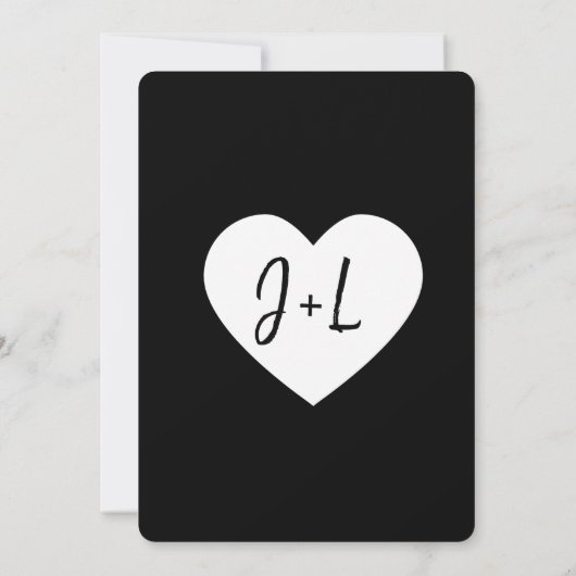 Glücklicherweise ändern Sie das Datum Hochzeit Sch Einladung (Rückseite)