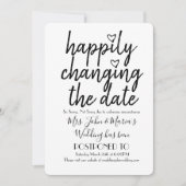 Glücklicherweise ändern Sie das Datum Hochzeit Sch Einladung (Vorderseite)