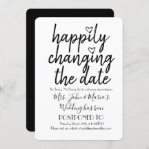 Glücklicherweise ändern Sie das Datum Hochzeit Sch