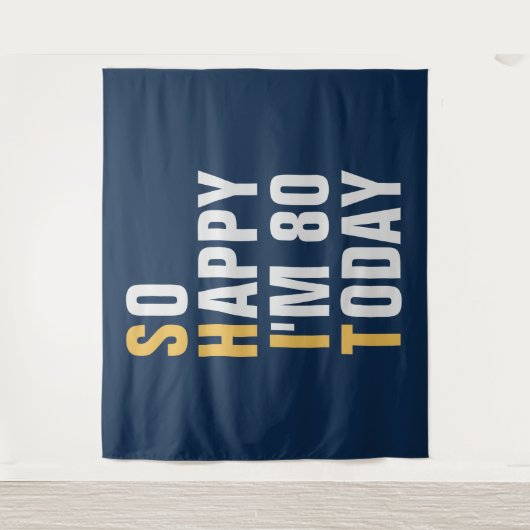 Glücklicherweise bin ich 80-Jährige Background-Ban Wandteppich (Vorderseite)