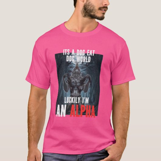 Glücklicherweise bin ich ein Alpha Funny Cringe We T-Shirt (Vorderseite)