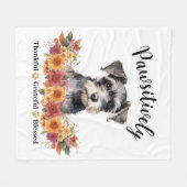 Glücklicherweise dankbar, gesegneter Niedlicher Hu Fleecedecke (Vorderseite (Horizontal))