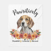 Glücklicherweise dankbar, gesegneter Niedlicher Hu Fleecedecke (Vorderseite)