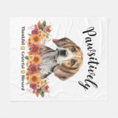 Glücklicherweise dankbar, gesegneter Niedlicher Hu Fleecedecke (Vorderseite (Horizontal))