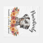 Glücklicherweise dankbar, gesegneter Niedlicher Hu Fleecedecke (Vorderseite (Horizontal))