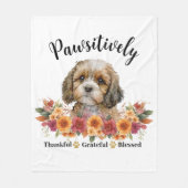 Glücklicherweise dankbar, gesegneter Niedlicher Hu Fleecedecke (Vorderseite)