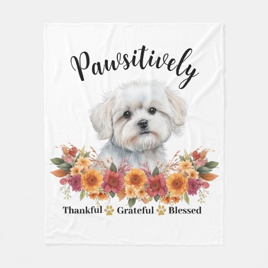 Glücklicherweise dankbar, gesegneter Niedlicher Hu Fleecedecke (Vorderseite)