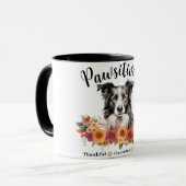 Glücklicherweise dankbar, gesegneter Niedlicher Hu Tasse (Vorderseite Links)