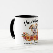 Glücklicherweise dankbar, gesegneter Niedlicher Hu Tasse (Vorderseite Links)