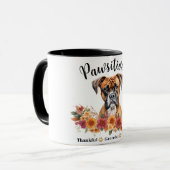 Glücklicherweise dankbar, gesegneter Niedlicher Hu Tasse (Vorderseite Links)