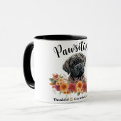 Glücklicherweise dankbar, gesegneter Niedlicher Hu Tasse (Vorderseite Links)