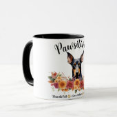 Glücklicherweise dankbar, gesegneter Niedlicher Hu Tasse (Vorderseite Links)